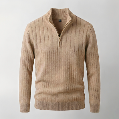 Quarter-Zip Cotton Sweater